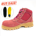 Fashionable Brand Name Steel Toe Pink Safety Shoes Women Manufacturer Safety Shoes